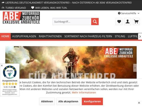 ABE-Motorradzubehör Gutscheine und Promo-Code