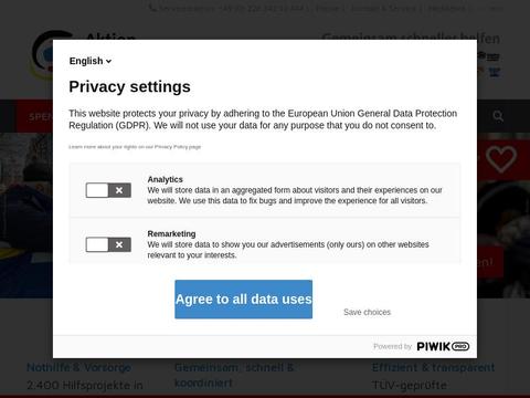 Aktion Deutschland Hilft Gutscheine und Promo-Code