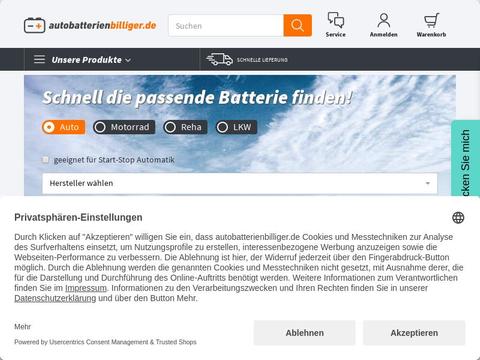 Autobatterienbilliger DE Gutscheine und Promo-Code