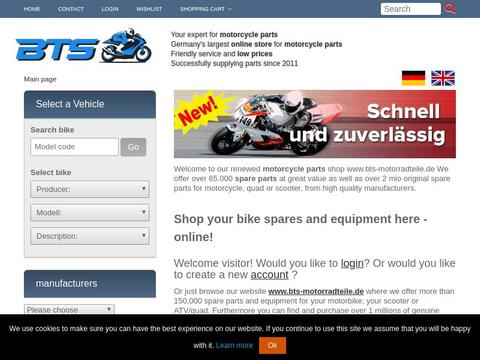 BTS Motorrad DE Gutscheine und Promo-Code