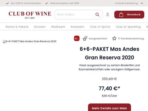 club-of-wine.de Gutscheine und Promo-Code