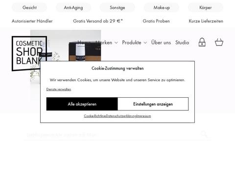 Cosmetic Shop Blank Gutscheine und Promo-Code