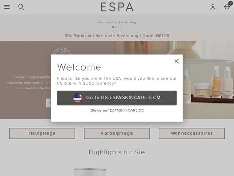 ESPA Skincare DE Gutscheine und Promo-Code