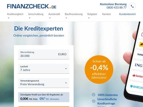 FINANZCHECK.de Gutscheine und Promo-Code