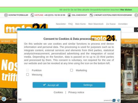 Moto24 Gutscheine und Promo-Code