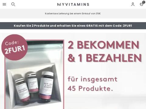 MyVitamins DE Gutscheine und Promo-Code