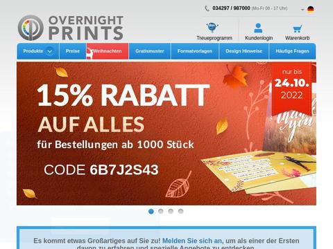 OvernightPrints DE Gutscheine und Promo-Code