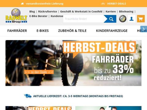 Radwelt-shop Gutscheine und Promo-Code