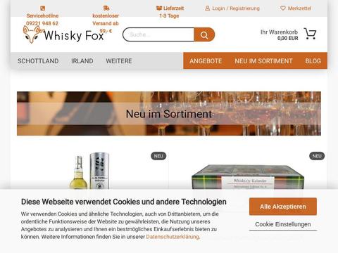 Whisky Fox DE Gutscheine und Promo-Code
